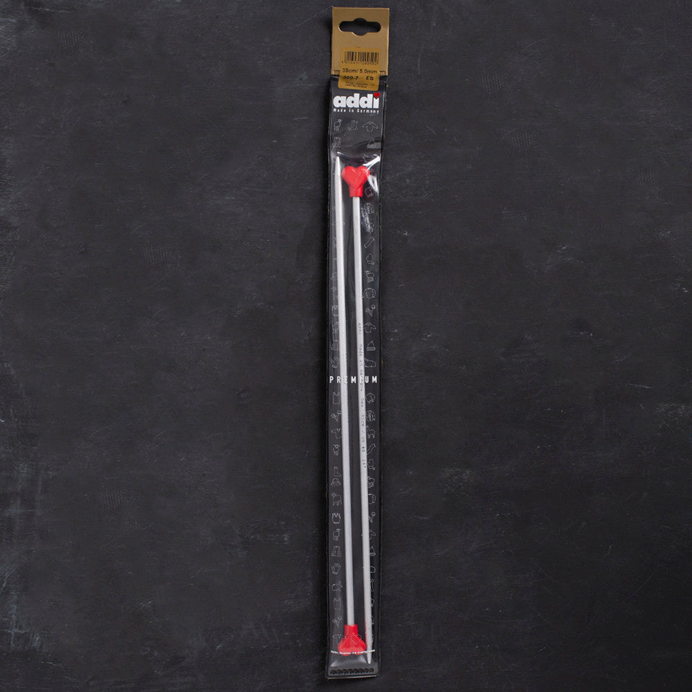 Addi Kalpli 5mm 35cm Klasik Alüminyum Örgü Şişi - 200-7